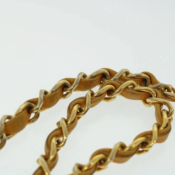 CHANEL Matelasse Turn Lock Chain Shoulder Bag Lamb Skin Orange - Picture 11 of 16